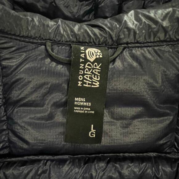 Mens Mountain Hardwear Navy Blue Down Hooded Ghost UL Jacket Size L - Picture 6 of 8